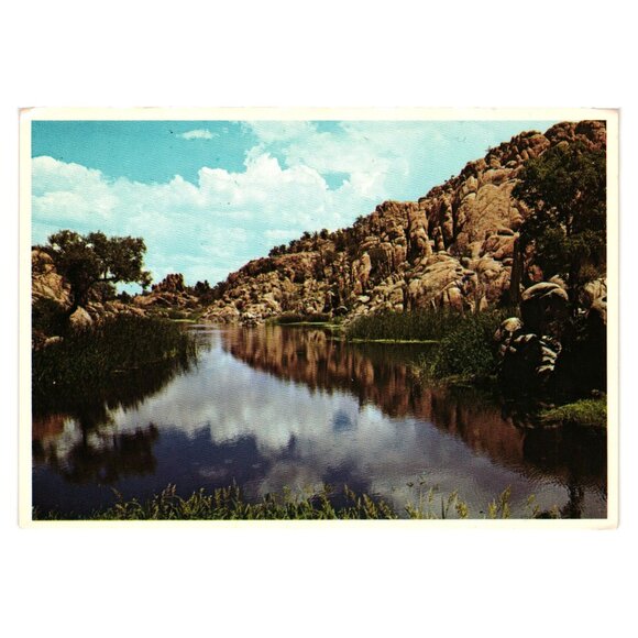 Vintage Postcard Granite Dells Prescott Arizona Reflective Lake 1960s Unused - Picture 1 of 2